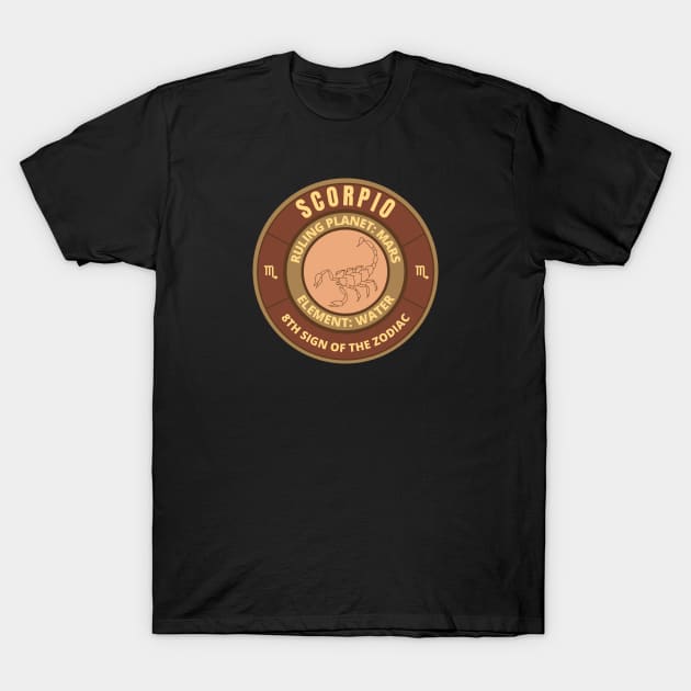 Zodiac signs Scorpio T-Shirt by InspiredCreative